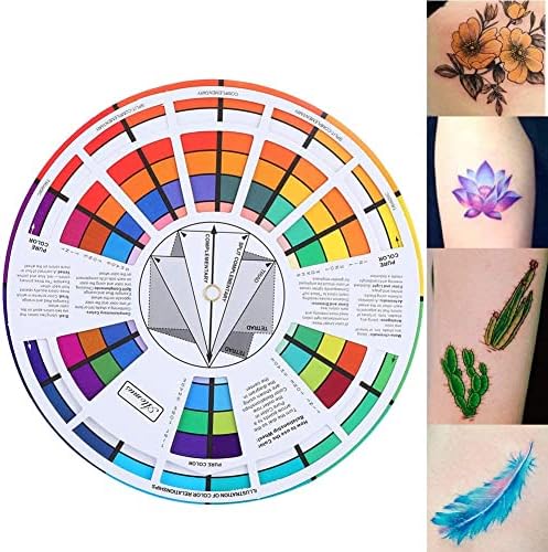 Uk Color Wheel Карта за Смесване на хартия, Ръководство за Цветовому кръг от Консумативи Хроматография Пигмент за нокти Карманное Ръководство за Смесване на цветове, Акс
